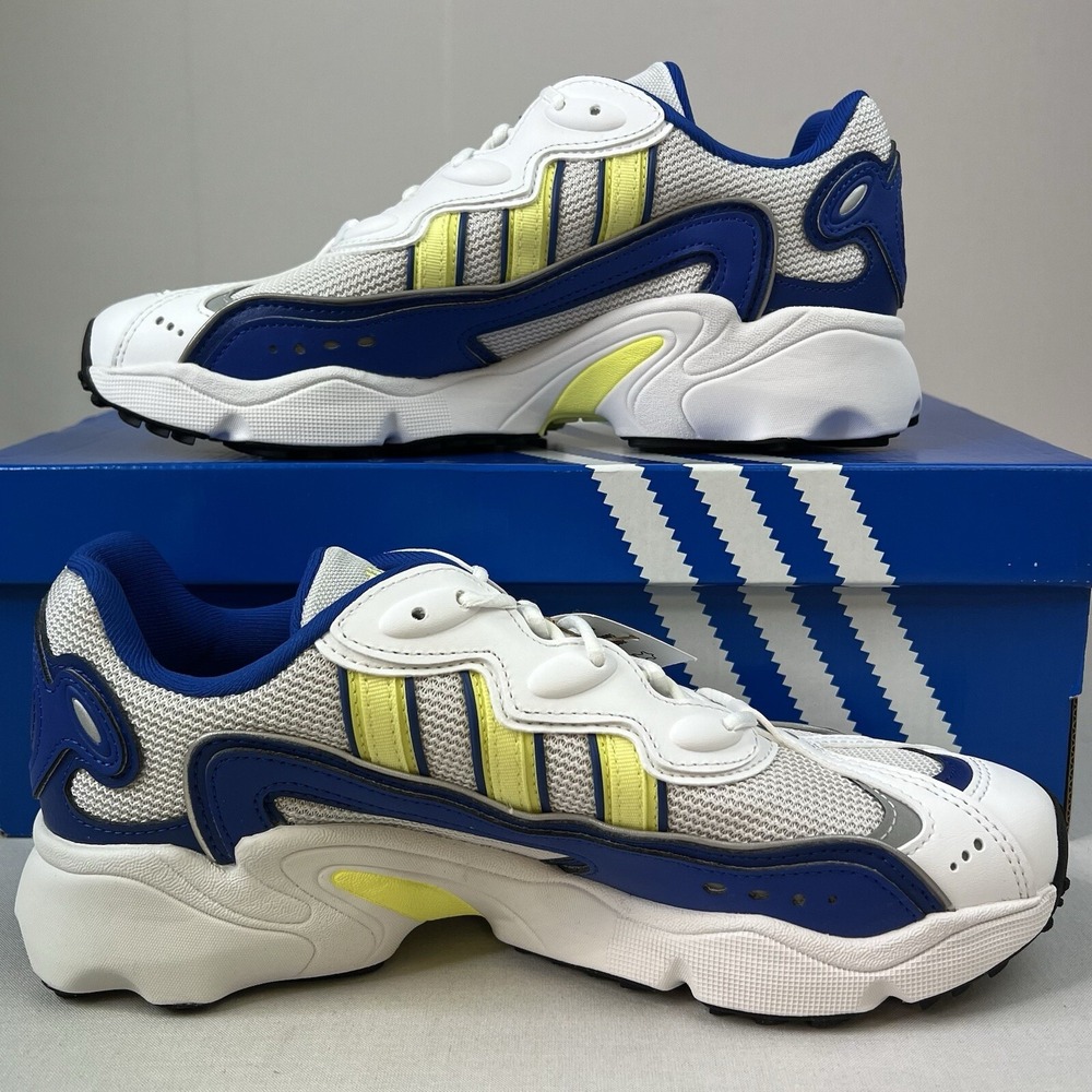 Adidas Womens OZWEEGO OG Shoes IE6998 White Blue Yellow Sz 8.5